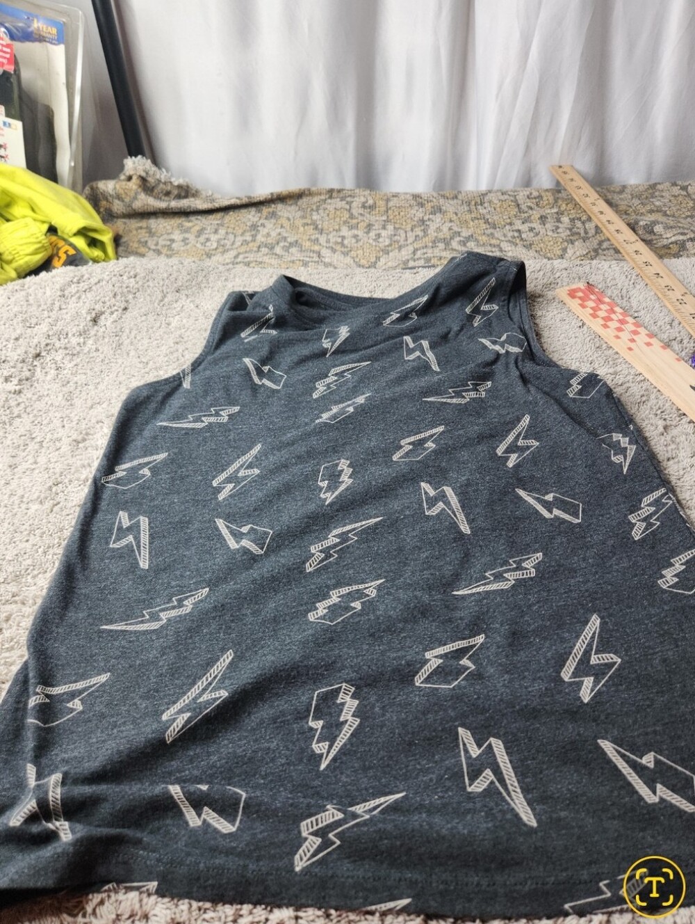 Boys' Lightening Bolt Tank Top - Cat & Jack - Black - L (10/12)
